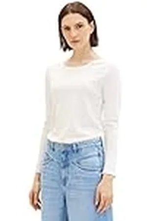 TOM TAILOR Camisa básica de mujer de manga larga, , XXXL