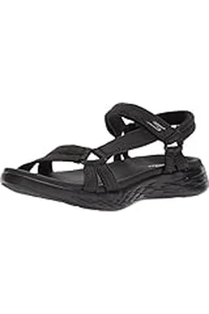 Skechers On-The-go 600 Brilliancy, Sandalias atléticas Mujer, Black, 42 EU