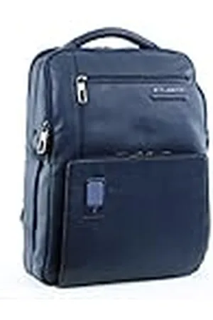 Piquadro Akron, Mochila de Piel, Delgada, con Sistema Antirrobo y Candado