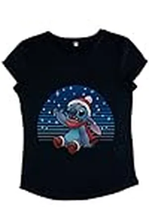 Disney Lilo Snowing Stitch-Camiseta de Manga Larga para Mujer, , XL