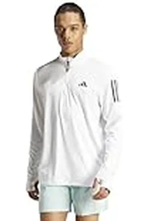 adidas Hombre Own the Run Half-Zip Jacket, White/White, L