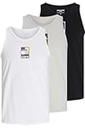 JACK & JONES Jcojj Colorfull Tanktop 3pk MP Camiseta sin Mangas, , L 3 Hombres