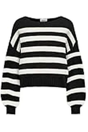 ONLY Onlaya Life L/S Boatneck Pull CC Knt Punto, Schwarz, XL para Mujer