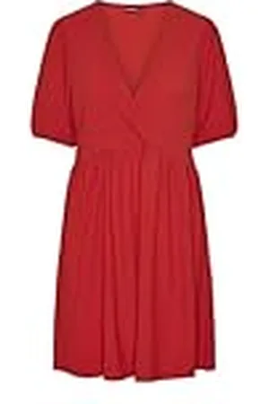 Pieces® Pcluna SS V-Neck Short Dress Sa BC Vestido de Verano, , S para Mujer