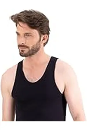 Eminence Camiseta de Tirantes de algodón Puro Anchos, Negro, XXL para Hombre
