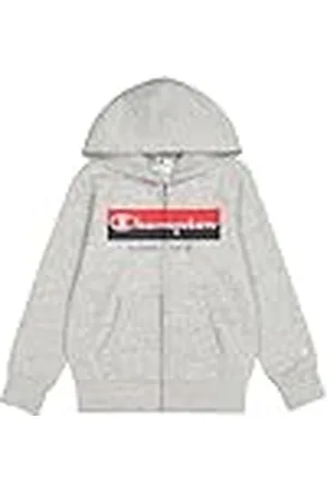 Champion Legacy Graphic Shop B (306839) -Ultra-Light Soft Compact Powerblend Fleece Full-Zip Sudadera con Capucha, , 9-10 años para Niños
