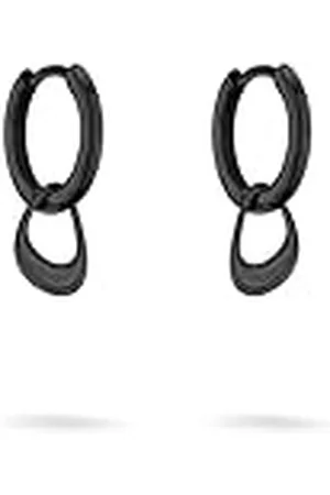 liebeskind Berlin LJ-1565-E-20 - Pendientes IP negros, 1,8 cm, Acero inoxidable, Sin piedra preciosa