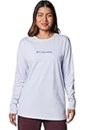 Columbia North Cascades-Camiseta de Manga Larga, Snowdrift/Gem, M para Mujer