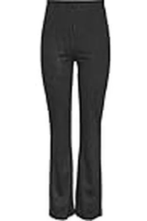 Pieces® Pcniannah HW Pantalones Acampanados Tela, Negro/Rayas: Cloud Dancer, S para Mujer
