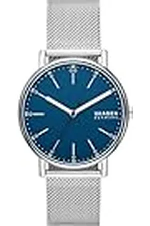 Skagen Signatur reloj para hombre, movimiento de cuarzo con correa de piel o acero inoxidable, , 40MM