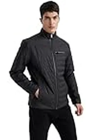 DeFacto Chaquetas de cuero para hombre - elegante chaqueta de cuero sintético para hombre - modernas chaquetas bomber de cuero y chaquetas para hombre