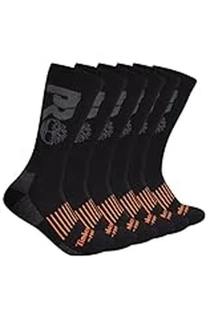 Timberland 6-Pack Crew Socks Calcetines de Equipo, , L (Pack de 6) para Hombre