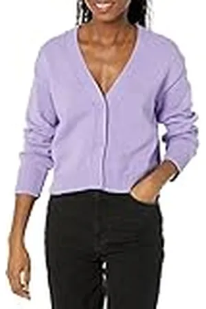 Amazon Cárdigan corto con cuello en V y corte holgado Mujer, , XS