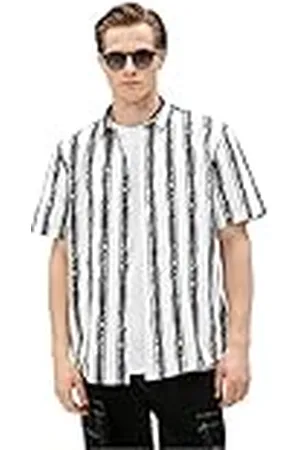 Koton Short Sleeve Shirt Psychedelic Printed Classic Neck Cotton Camisa, , M para Hombre