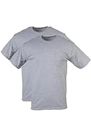Gildan Dryblend-Camisetas de Trabajo con Bolsillo, Paquete de 2, , XL (Pack de 2) para Hombre