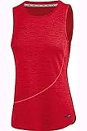 Jako Active Basics Camiseta de Tirantes Anchos, Mujer, Rojo Jaspeado, 34