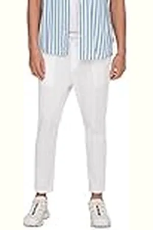 Only & Sons Onslinus Crop 0007 Cot Lin Pnt Noos Pantalones de Tela, , S para Hombre