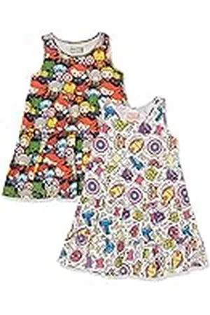 Amazon Disney | Marvel | Star Wars Vestidos con Capas sin Mangas y de Punto Niña, Pack de 2, , 10 años