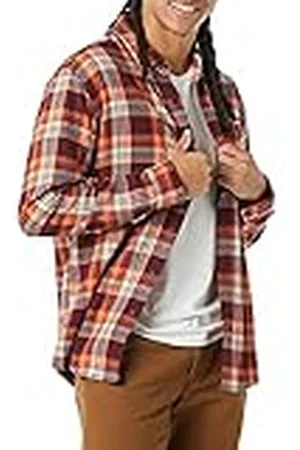 Amazon Camisa de franela, manga larga (Disponible en Tallas Grandes) Hombre, , S
