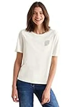 CECIL B322817 Camiseta con Detalle Impreso, Vanilla White, XL Mujeres