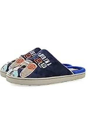 Gioseppo Zapatillas de estar por casa destalonadas azul con estampado gamer para niña y niño bryne