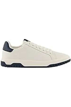 Armani Exchange Pato, Piel auténtica, Logotipo en la Parte Trasera, Zapatillas Hombre, , 41.5 EU