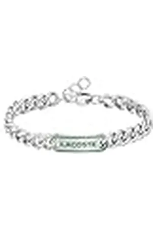 Lacoste Pulsera de cadena de acero inoxidable para hombre de la colección DISTRICT 2040224, talla única, Acero inoxidable, No es una piedra preciosa
