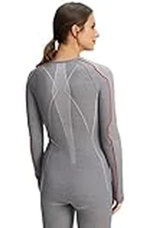 Falke Sudadera Regular para Mujer., Graphite-Papaya, S