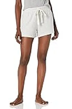 Amazon Pantalón Corto de Pijama de Rizo Ligero Mujer, , XS