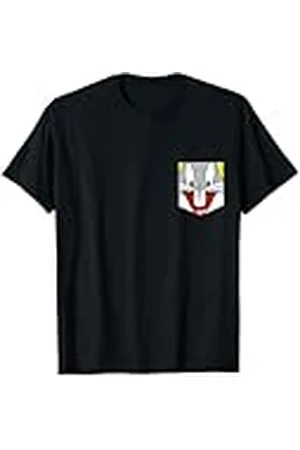 LOONEY TUNES Bugs Bunny Face Faux Pocket Camiseta