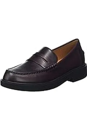 Geox D Spherica Ec1 A, Mocasines para Mujer, Rojo (Dk Burgundy) , 39 EU