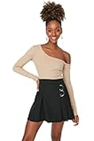 Trendyol Minifalda Tejida Acampanada para Mujer Falda, , 62
