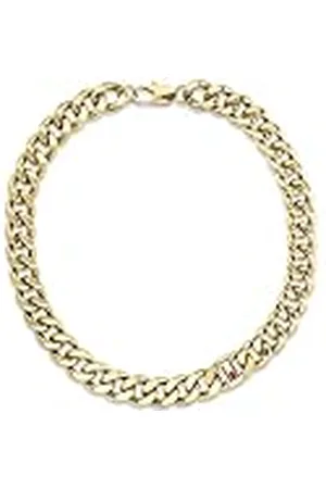 Tommy Hilfiger Jewelry Collar de Cadena para Hombre en Amarillo con la Icónica Bandera 2790636