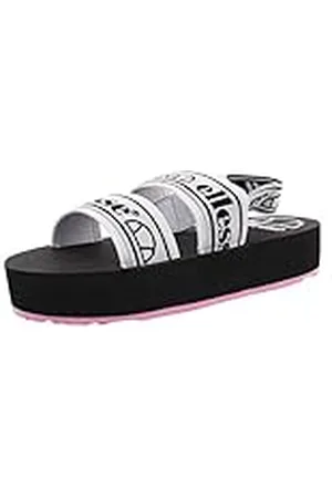 Ellesse Giglio, Sandalias de Punta Descubierta, Multicolor (White/Black Wht/B), 35.5 EU