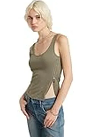 G-Star Para Mujer Camiseta Asymmetrical Zip, , S