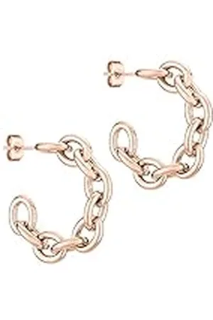 Tamaris Pendientes de aro, 3,2 cm, Acero inoxidable, Sin piedras preciosas