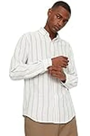 Trendyol Camisa a Rayas de Color para Hombre Camiseta, XXL