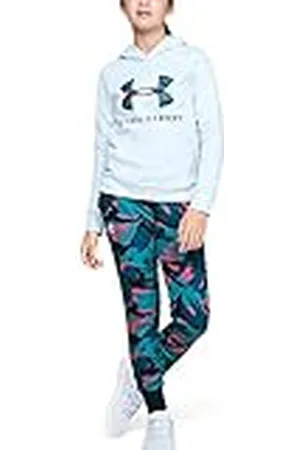 Under Armour Rival Print Fill Logo Hoodie Parte Superior del Calentamiento, Niñas, , YXS