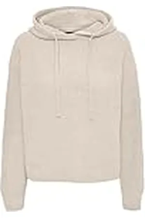 VERO MODA Vmneat LS Hood Pullover Boo Jersey de Punto, Abedul, XL para Mujer