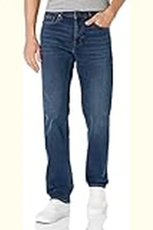 Amazon Pantalón Vaquero Elástico de Ajuste Recto Hombre, , 36W / 33L