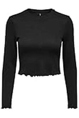 ONLY Onlkitty L/S Top Cropped Jrs Noos Camiseta de Manga Larga, , M Mujeres