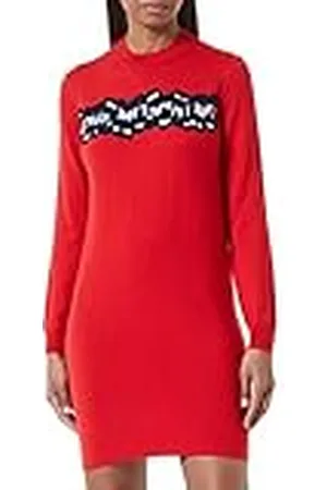 Moschino Logotipo de Rayas Jacquard Intarsia On The Front Vestido, , 42 para Mujer