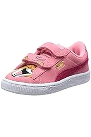 PUMA T&J Tom - Zapatillas de Deporte de Cuero para niña Rosa Rose (Salmon Rose/Virtual Pink) 22