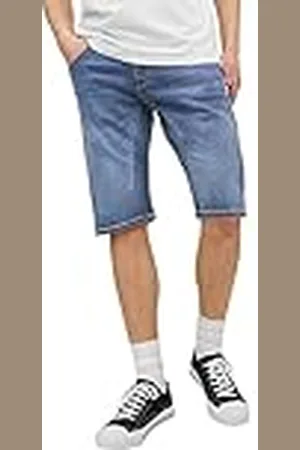 JACK & JONES Jjiscale Jjlong GE 608 I.k Sn-Pantalones Cortos, Azul Denim, S para Hombre