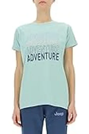 Jeep O102760-E957 J Camiseta Oversize Mujer Adventure - Estampado Grande - Mangas con Vueltas J23S Mujer L