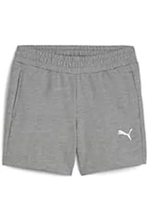 PUMA Teamgoal - Pantalones Cortos de Punto Unisex, Gris Medio Jaspeado- Blanco, XL