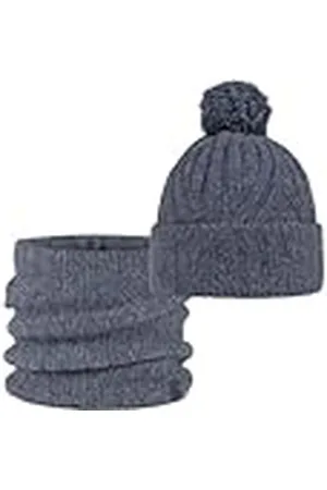 Buff ® Dúo Pack Knitted Gorro Nerla Water Gris y Knitted Braga de Cuello Nerla Water Gris Talla única Adulto