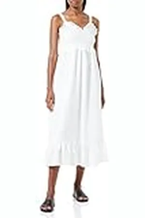IZIA Vestido Maxi, Color Blanco, XS para Mujer
