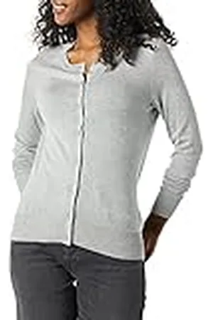 Amazon Jersey Cárdigan de Cuello a La Caja Ligero (Disponible en Tallas Grandes) Mujer, , XXL