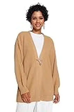 Trendyol Mujeres Recta Manga Larga Regular Hijab Cardigan Jersey, , S